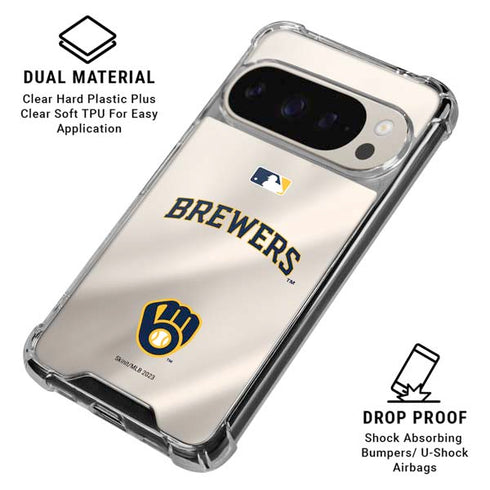 MLB Milwaukee Brewers Home Jersey Pixel 9/9 Pro Clear Case
